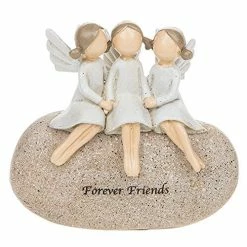 Joe Davies Shudehill Giftware Angel Triple Forever Friends Sentimental Pebble Figure