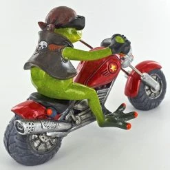 Fiesta Studios Comical Biker Frog Small Resin Figurine