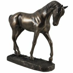 Fiesta Studios Horse Figure By David Geenty Signed Cold Cast Bronze Graceful