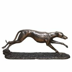 Fiesta Studios Single Racing Greyhound Figure Cold Cast Bronze