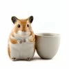 Quail Ceramics Hamster With Egg Cup