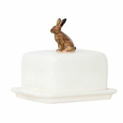 Quail Ceramics Hare Butter Dish