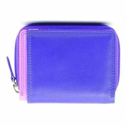 Small Leather Purse In Purple & Pink Graffiti Range By Golunski