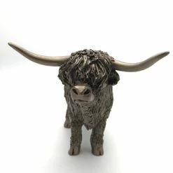 Frith - Highland Cow Standing Medium Sculpture By Veronica Ballan Frith Sculptures