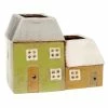 Joe Davies Shudehill Giftware Planter - Plant Pot In Shape Of 2 Houses By Village Pottery