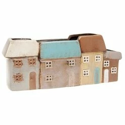 Joe Davies Planter - Plant Pot In Shape Of 4 Houses By Village Pottery Shudehill Giftware