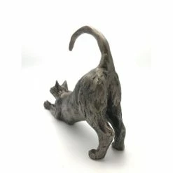 Frith - James Stretching Cat Sculpture By Paul Jenkins Frith Sculptures