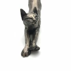 Frith - James Stretching Cat Sculpture By Paul Jenkins Frith Sculptures