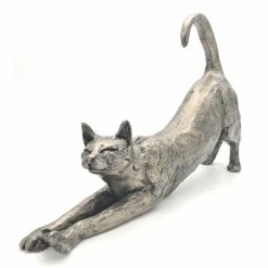 Frith - James Stretching Cat Sculpture By Paul Jenkins Frith Sculptures