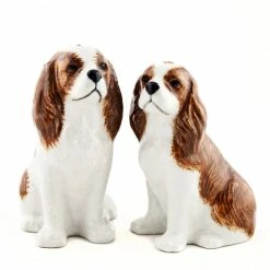 Quail Ceramics Blenheim King Charles Spaniel Salt & Pepper Shakers