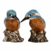 Quail Ceramics Kingfisher Bird Salt & Pepper Shakers