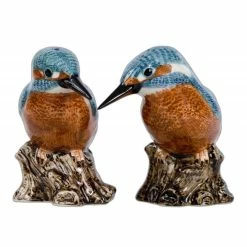 Quail Ceramics Kingfisher Bird Salt & Pepper Shakers