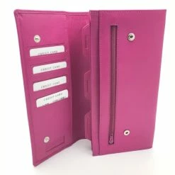 Golunski Leather Travel Wallet & Passport Holder Family Traveller In Pink