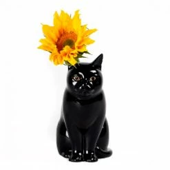 Budget ๐งจ Quail Ceramics Lucky Black Cat Large Flower Vase ๐ 8 Quail Ceramics Lucky Black Cat Large Flower Vase
