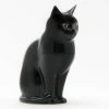 Quail Ceramics Lucky Black Cat Large Flower Vase