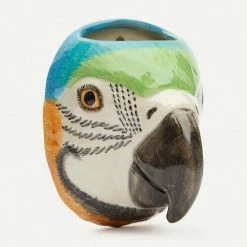 Quail Ceramics Macaw Parrot Wall Vase