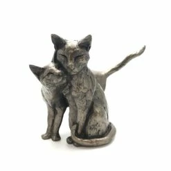 Frith - Making Friends Double Cat Sculpture By Paul Jenkins Frith Sculptures