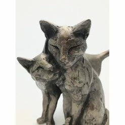 Frith - Making Friends Double Cat Sculpture By Paul Jenkins Frith Sculptures