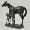 Fiesta Studios Mare & Foal Horse Figure By David Geenty Signed Cold Cast Bronze