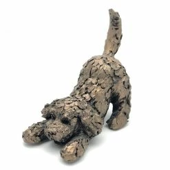 Frith Miniature Cockapoo Playing Mischief In Cold Cast Bronze Made In UK Frith Sculptures