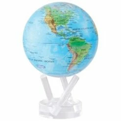 Mova Globes MOVA Blue With Relief Map 6" Globe