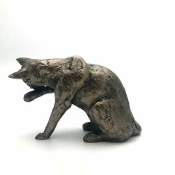 Frith Sculptures Frith - Muffin Cat Licking Its Paw Sculpture By Paul Jenkins
