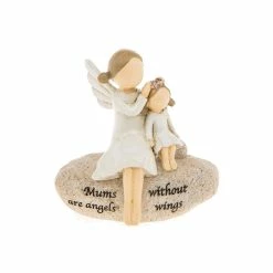 Joe Davies Mums Are Angels Without Wings Sentimental Pebble Figure Shudehill Giftware