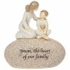 Joe Davies Shudehill Giftware Mum The Heart Of Our Family Sentimental Pebble Figure