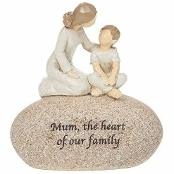 Joe Davies Shudehill Giftware Mum The Heart Of Our Family Sentimental Pebble Figure