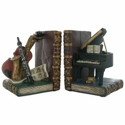 Fiesta Studios Classical Musical Instruments Shelf Tidy Bookends