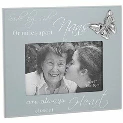 Joe Davies Nan Photo Frame In Grey Wood Holds 4 X 6 Inch Photo Shudehill Giftware