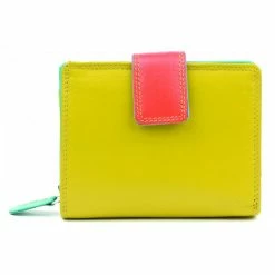 Golunski Leather Compact Purse Tab Closure In Pacific Colours