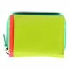 Small Leather Purse In Lime Green Graffiti Range By Golunski