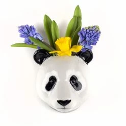 Quail Ceramics Panda Wall Vase