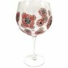Joe Davies Sunny By Sue Hand Decorated Red Poppy Gin Glass