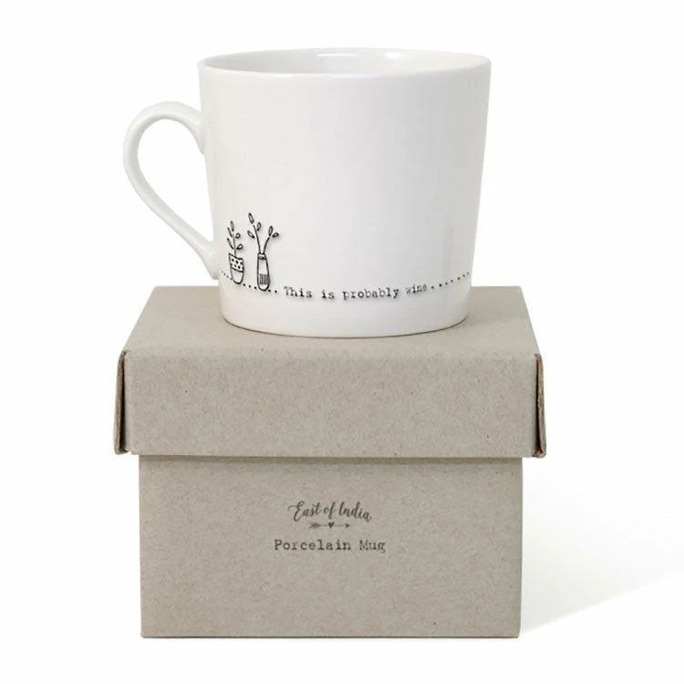 Best Pirce π East Of India Wobbly Porcelain Mug This Is Probably Wine π€© 4 East Of India Wobbly Porcelain Mug This Is Probably Wine