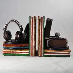 Fiesta Studios Record Player And Vinyl Shelf Tidy Bookends