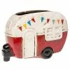 Joe Davies Retro Caravan Planter - Plant Pot In Red By Village Pottery Shudehill Giftware