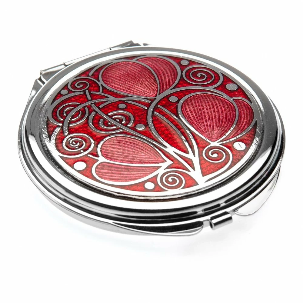 Top 10 π Sea Gems Compact Mirror Rennie Mackintosh Leaves & Coils Design In Red - Pink π₯° 3 Sea Gems Compact Mirror Rennie Mackintosh Leaves & Coils Design In Red - Pink