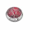 Sea Gems Red Celtic Swirls Design Enamel & Silver Plated Pill Box