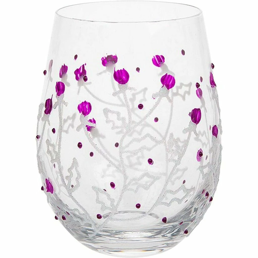 Outlet π Joe Davies Sunny By Sue Hand Decorated Purple Thistle Gin Glass Tumbler βοΈ 3 Joe Davies Sunny By Sue Hand Decorated Purple Thistle Gin Glass Tumbler