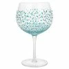 Joe Davies Sunny By Sue Hand Decorated Blue & Silver Dot Gin Glass