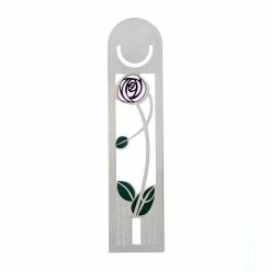 Sea Gems Pen And Bookmark Set Mackintosh Pink Rose & Bud In Presentation Box