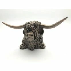 Frith - Highland Cow Sitting Sculpture By Veronica Ballan