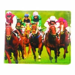 Golunski Retro Gents Leather Card Wallet With Horse Racing Design