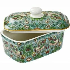 Lesser & Pavey William Morris Strawberry Thief Butter Dish Leonardo Collection