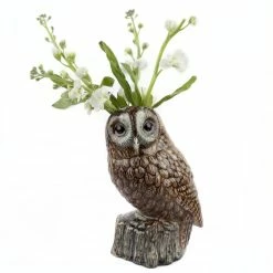 Quail Ceramics Tawny Owl Flower Vase