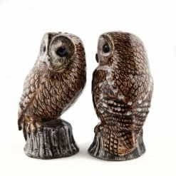 Promo ๐งจ Quail Ceramics Tawny Owl Salt & Pepper Shakers ๐ 7 Quail Ceramics Tawny Owl Salt & Pepper Shakers