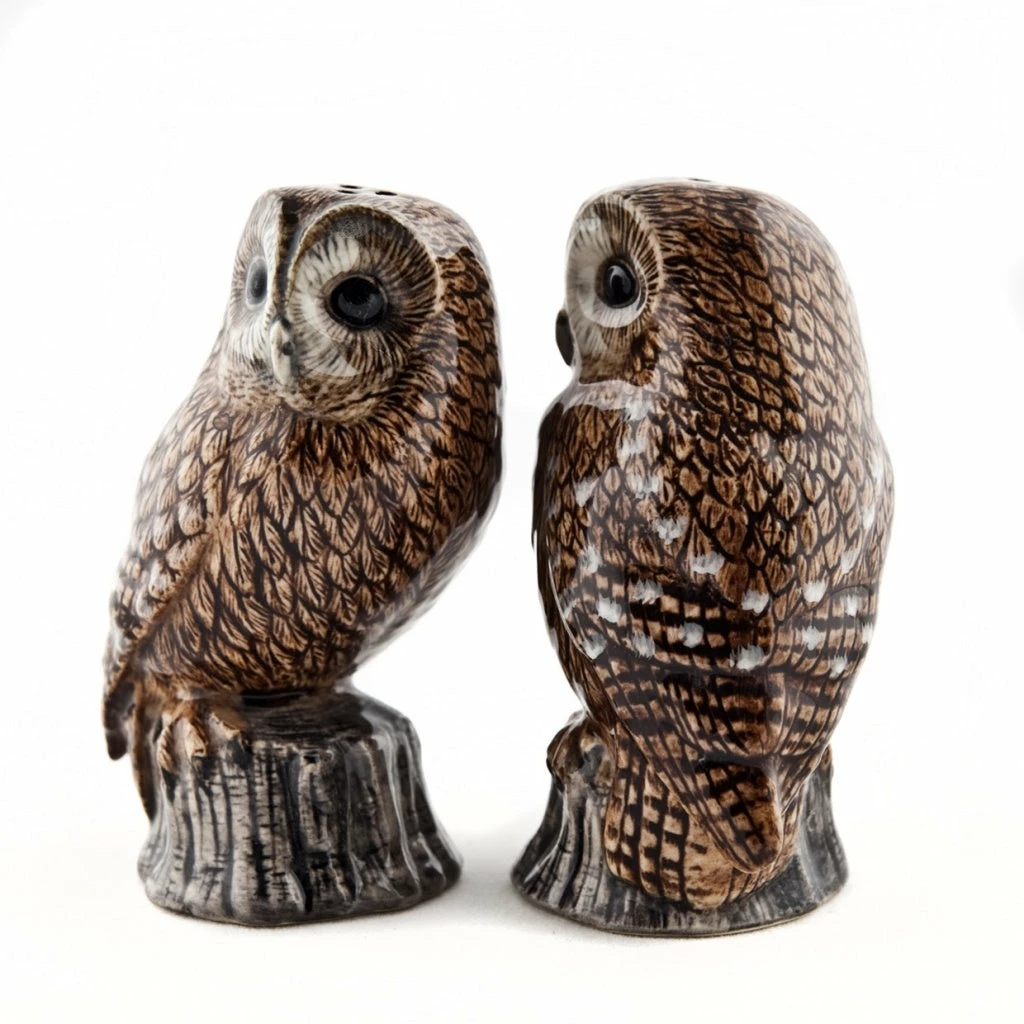 Promo ๐งจ Quail Ceramics Tawny Owl Salt & Pepper Shakers ๐ 5 Quail Ceramics Tawny Owl Salt & Pepper Shakers