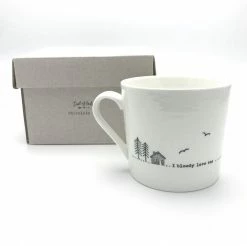 East Of India Wobbly Porcelain Mug I Bloody Love Tea